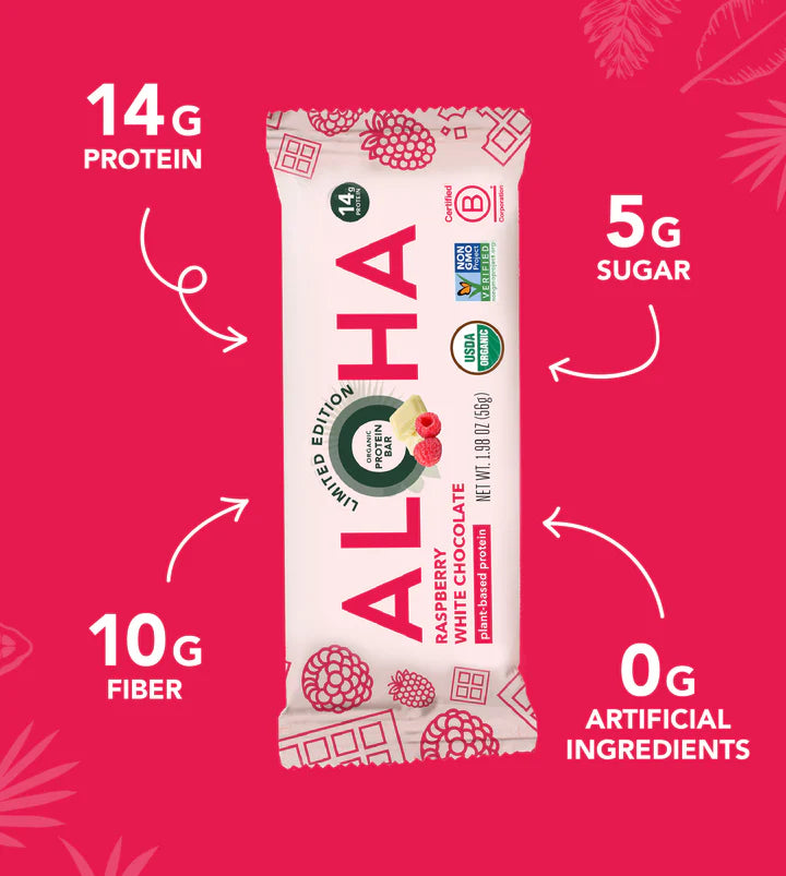 Raspberry White Chocolate Protein Bars (Out of Stock) 12-count