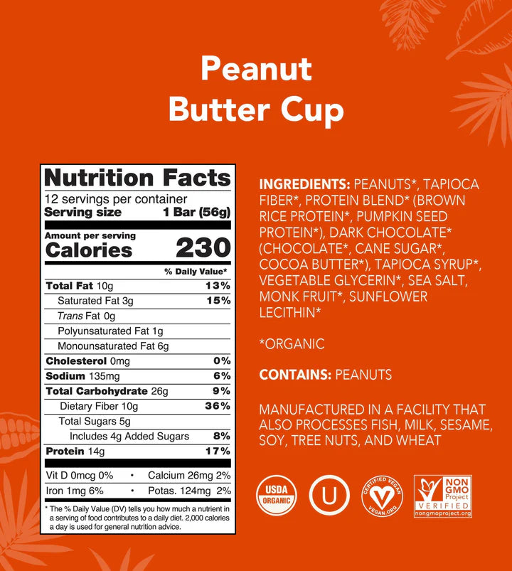 Peanut Butter Cup Protein Bars 12-count