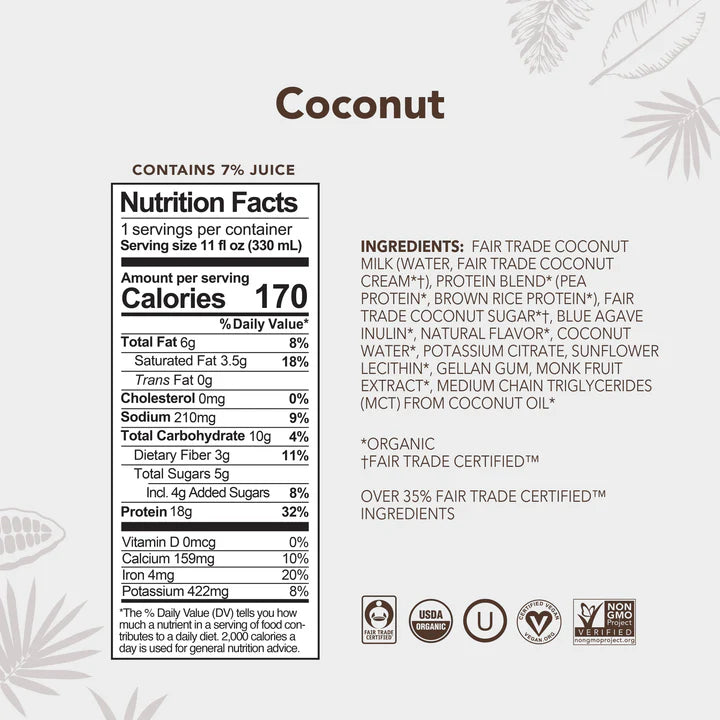 Coconut Protein Drinks 12-count